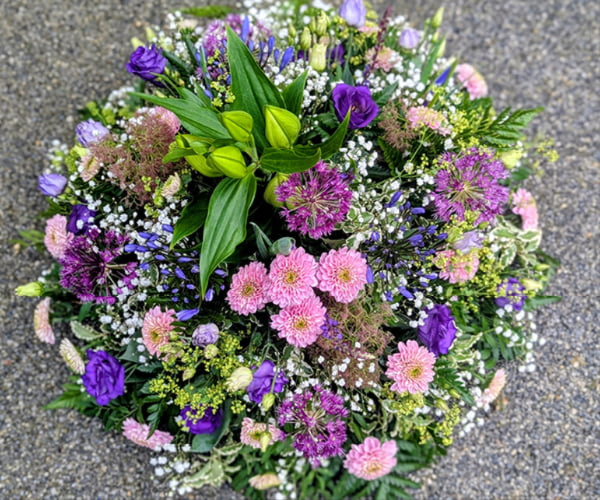 Funeral wreath and posy by Sarah's Flowers Cheshire in Congleton