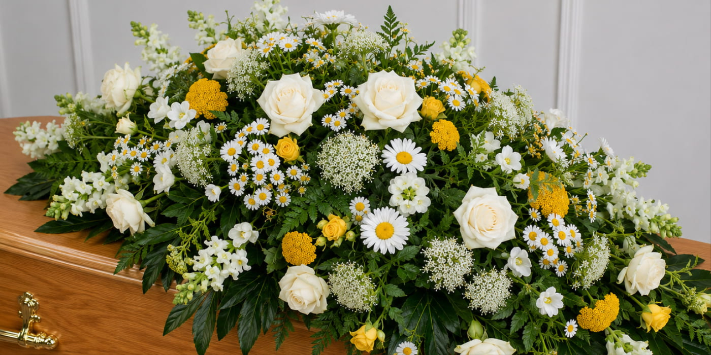 Funeral flowers arranged by Sarah's Flowers Cheshire, florist in Congleton