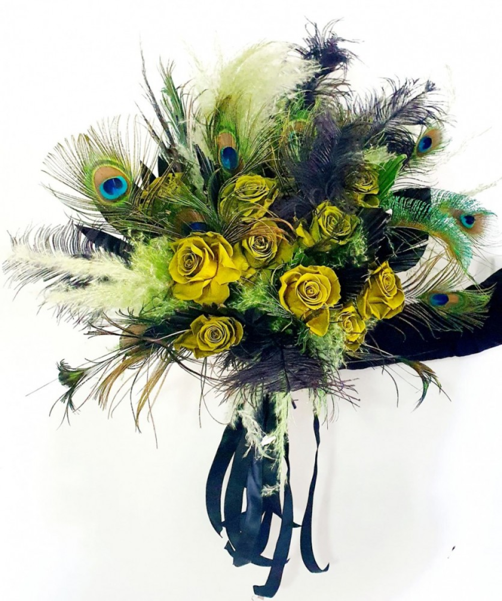 Peacock Splendor Wedding Bouquet! Product Image
